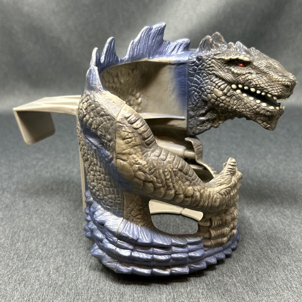 Vtg 1990s Taco Bell Godzilla Car Window Cup Holder Movie Promo Toho Co Figurine